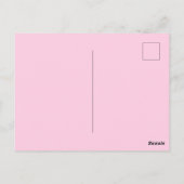 Borstkanker bewustzijn maand roze aangepaste scrip briefkaart (Achterkant)