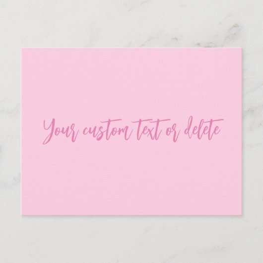 Borstkanker bewustzijn maand roze aangepaste scrip briefkaart (Voorkant)