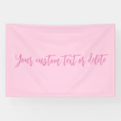 Borstkanker bewustzijn maand roze aangepaste scrip spandoek (Horizontaal)