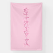 Borstkanker bewustzijn maand roze aangepaste scrip spandoek (Verticaal)