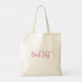 Borstkanker bewustzijn maand roze aangepaste scrip tote bag (Achterkant)