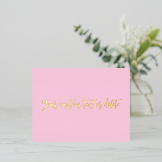 Borstkanker bewustzijn maand roze custom folie feestdagen briefkaart (Staand Voorkant)