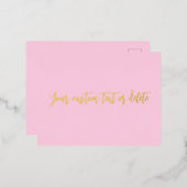 Borstkanker bewustzijn maand roze custom folie feestdagen briefkaart (Voorkant / Achterkant)