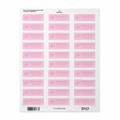 Borstkanker bewustzijn maand roze monogram etiket (Full Sheet)