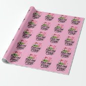 Borstkanker Bewustzijn met Roze Lint Hart Cadeaupapier (Uitgerold)