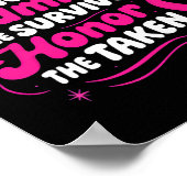 Borstkanker Bewustzijn Ondersteuning Strijders Bew Poster (Hoek)