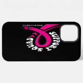 Borstkanker Bewustzijn Ondersteuningsteam Roze Lin iPhone Hoesje (Achterkant horizontaal)