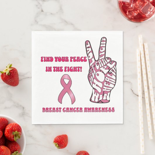 Borstkanker bewustzijn papier servet (Insitu)