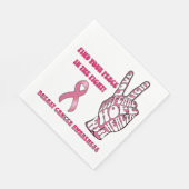 Borstkanker bewustzijn papier servet (Hoek)