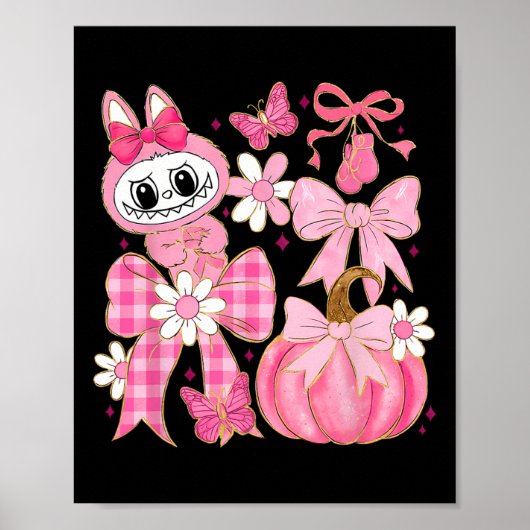 Borstkanker Bewustzijn Pink Ribbon Cancer Support Poster (Voorkant)