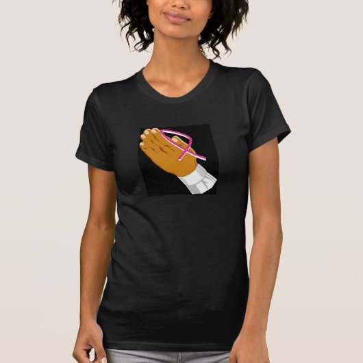 Borstkanker Bewustzijn Prader Hands T-shirt (Voorkant)
