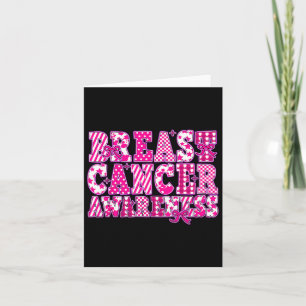 Borstkanker Bewustzijn Preppy Coquette Bow Support Kaart