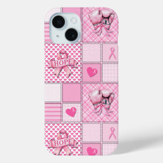 Borstkanker Bewustzijn Quilt Patroon Telefoon Case