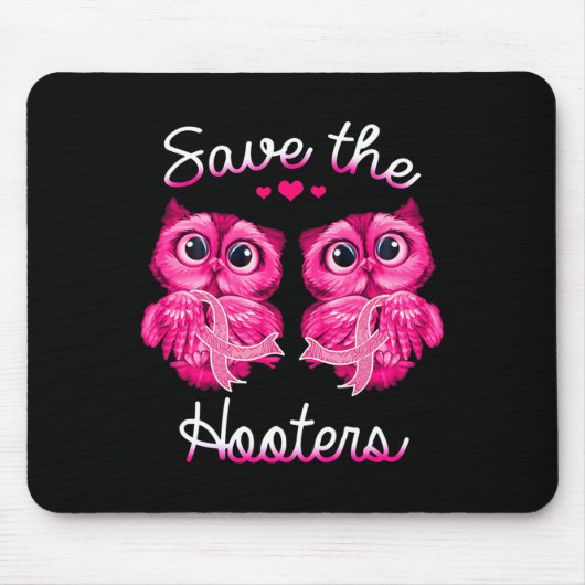 Borstkanker Bewustzijn Red de Hooters Muismat (Voorkant)