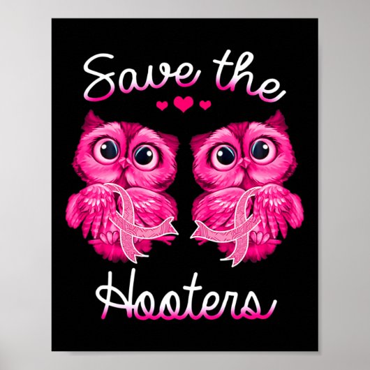 Borstkanker Bewustzijn Red de Hooters Poster (Voorkant)
