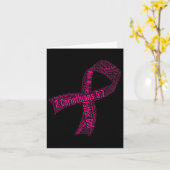 Borstkanker Bewustzijn Ribbon Bijbelvers Kaart (Gele Bloem)