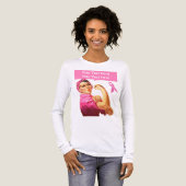 Borstkanker bewustzijn Rosie de Riveter Tri-Blend Shirt (Voorkant)