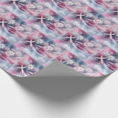 Borstkanker bewustzijn roze lint Abstract Cadeaupapier (Hoek)