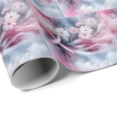 Borstkanker bewustzijn roze lint Abstract Cadeaupapier (Rol Hoek)