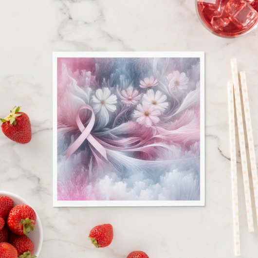 Borstkanker bewustzijn roze lint Abstract Servet (Insitu)