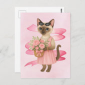 Borstkanker Bewustzijn Roze lint bloemist thema Briefkaart (Voorkant / Achterkant)