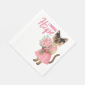 Borstkanker Bewustzijn Roze lint bloemist thema Servet (Hoek)