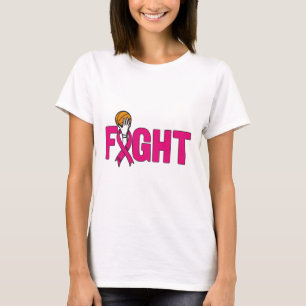 Borstkanker Bewustzijn Roze Lint Bysketbyll Thee T-shirt