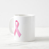 Borstkanker Bewustzijn Roze Lint Mok (Voorkant links)