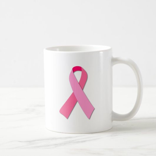 Borstkanker Bewustzijn Roze Lint Mok (Rechts)