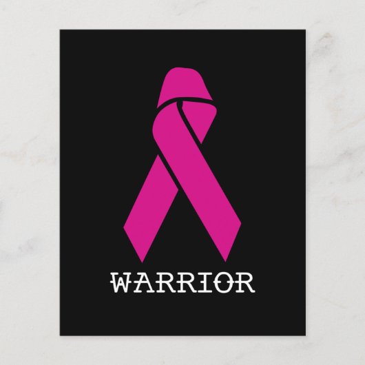 Borstkanker Bewustzijn Roze Lint Ondersteuning Flyer (Voorkant)