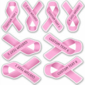 Borstkanker bewustzijn roze lint Sticker set (Voorkant)