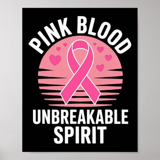 Borstkanker bewustzijn roze oktober. Borstkanker Poster (Voorkant)