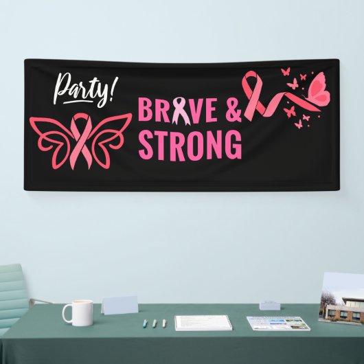 Borstkanker Bewustzijn roze oktober Spandoek (Beurs)