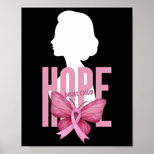 Borstkanker Bewustzijn Roze Ondersteuning Borstkan Poster (Voorkant)