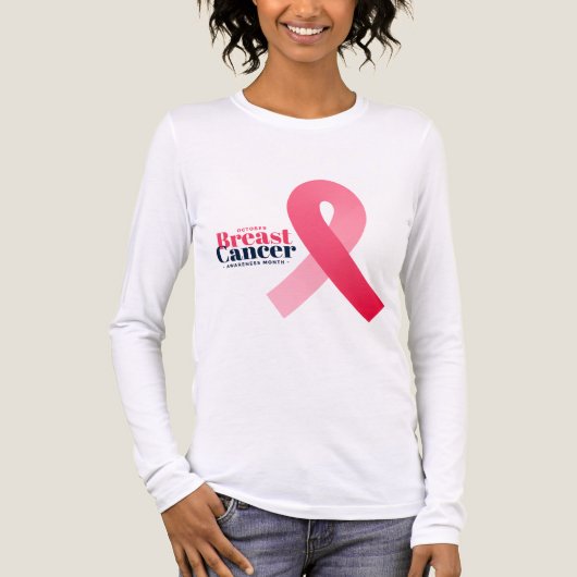 Borstkanker Bewustzijn Roze Ribbon Design Tri-Blend Shirt (Voorkant volledig)
