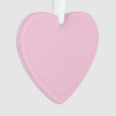 Borstkanker bewustzijn roze schattig hart Kerstmis Ornament (voorkant)