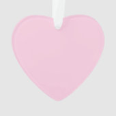 Borstkanker bewustzijn roze schattig hart Kerstmis Ornament (achterkant)