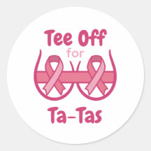 Borstkanker Bewustzijn Roze Tee Off Ta-Tas