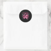 Borstkanker Bewustzijn Roze Vlinders Overlevende Ronde Sticker (Tas)