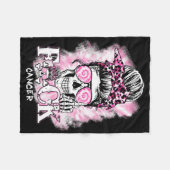 Borstkanker bewustzijn schedel F CK kanker roze ri Fleece Deken (Voorkant (Horizontaal))