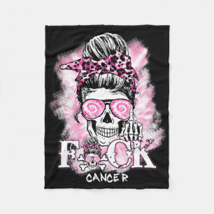 Borstkanker bewustzijn schedel F CK kanker roze ri Fleece Deken