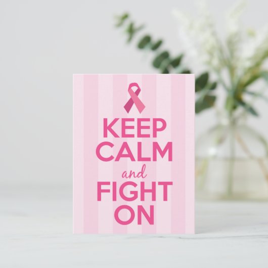 Borstkanker Bewustzijn Sierkussen Briefkaart (Staand voorkant)