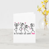 Borstkanker Bewustzijn Skelet Oktober We Draag P Kaart (Gele Bloem)