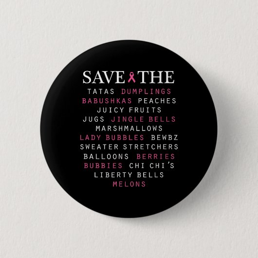 Borstkanker bewustzijn Slang termen Ronde Button 5,7 Cm (Voorkant)