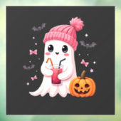 Borstkanker bewustzijn Spooky Ghost Halloween Raamsticker (Vel 3)