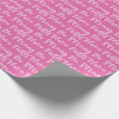 Borstkanker bewustzijn sterk roze zijn cadeaupapier (Hoek)