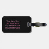 Borstkanker Bewustzijn Stop nooit met vechten Bagagelabel (Achterkant horizontaal)