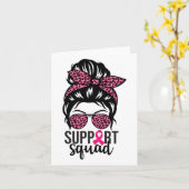 Borstkanker Bewustzijn Support-squad Messy Bun Wa Kaart (Gele Bloem)