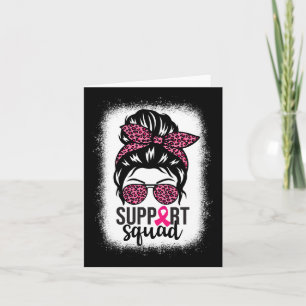 Borstkanker Bewustzijn Support-squad Messy Bun Wa Kaart