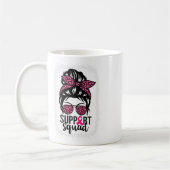 Borstkanker Bewustzijn Support-squad Messy Bun Wa Koffiemok (Links)